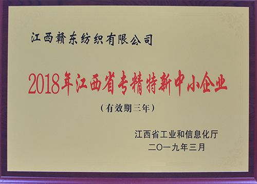 2018年江西省专精特新中小企业