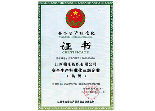 Safety Standardization Certificate